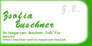 zsofia buschner business card